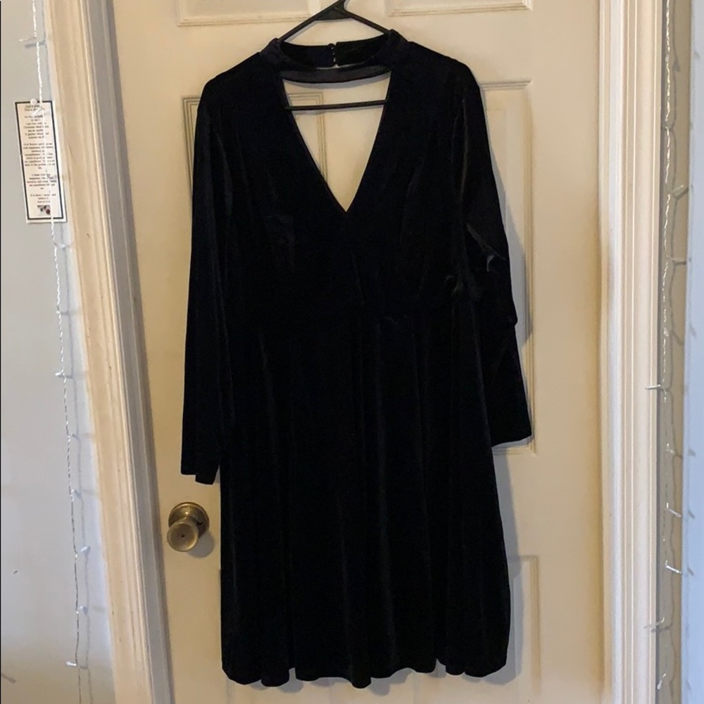 Torrid Black Velvet Dress